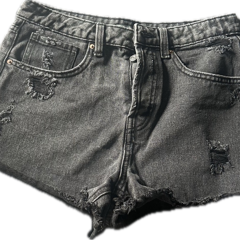Wild Fable Black Distressed Jean Shorts